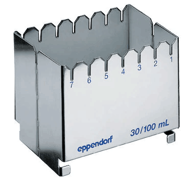 德國艾本德（Eppendorf）ReservoirRack,用于存放10mL、30mL和100mL試劑槽。最多可以放置7個試劑槽模塊或試劑槽